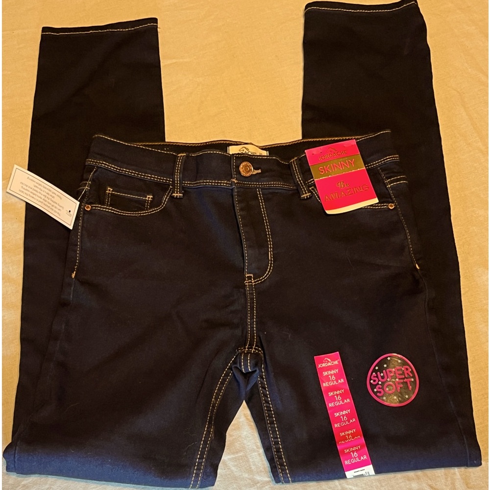 Jordache Dark Denim Regular Skinny Jeans Size 16 (Juniors)